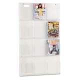 Safco Reveal Clear Literature Displays, 12 Compartments, 30w x 2d x 49h, Clear (5602CL)