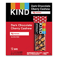 Plus Nutrition Boost Bar, Dk ChocolateCherryCashew/Antioxidants, 1.4 oz Bar, 12/Box (17250)