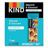 Fruit and Nut Bars, Almond and Coconut, 1.4 oz Bar, 12/Box (17828)