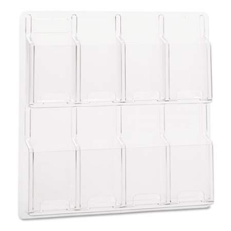 Safco Reveal Clear Literature Displays, 8 Compartments, 20.5w x 2d x 20.5h, Clear (5608CL)