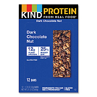 Protein Bars, Double Dark Chocolate, 1.76 oz Individually Wrapped, 12/Pack (26036)