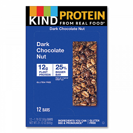 Protein Bars, Double Dark Chocolate, 1.76 oz Individually Wrapped, 12/Pack (26036)