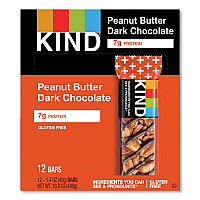 Plus Nutrition Boost Bar, Peanut Butter Dark Chocolate/Protein, 1.4 oz Bar, 12/Box (17256)
