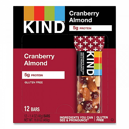 Plus Nutrition Boost Bar, Cranberry Almond and Antioxidants, 1.4 oz Bar, 12/Box (17211)