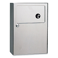 ClassicSeries Surface-Mounted Sanitary Napkin Disposal, 0.5 gal, Stainless Steel (254)