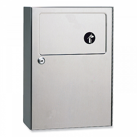 ClassicSeries Surface-Mounted Sanitary Napkin Disposal, 0.5 gal, Stainless Steel (254)