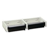ClassicSeries Toilet Tissue Dispenser for Two Rolls, Controlled Delivery, 12.5 x 4 86 x 1.5, Black/Aluminum (274)