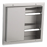 Partition-Mounted Multi-Roll Toilet Tissue Dispenser, 13.25 x 4 x 12.56, Stainless Steel (386)