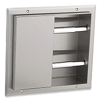 Partition-Mounted Multi-Roll Toilet Tissue Dispenser, 13.25 x 4 x 12.56, Stainless Steel (386)