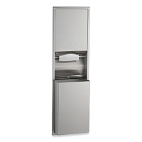 ClassicSeries Recessed Convertible Paper Towel Dispenser/Waste Receptacle, 15.19 x 7.09 x 56, Satin Stainless Steel (3944)