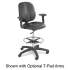 Safco Apprentice II Extended-Height Chair, Supports Up to 250 lb, 22" to 32" Seat Height, Black (7084BL)
