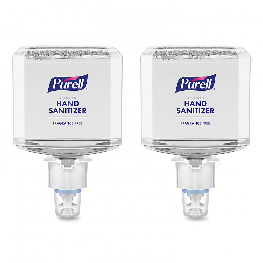 Advanced Hand Sanitizer Gentle and Free Foam, 1,200 mL Refill, Fragrance-Free, For ES4 Dispensers, 2/Carton (505102)