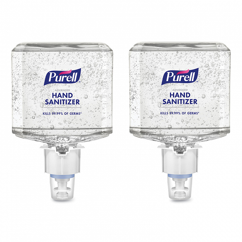 Advanced Hand Sanitizer Gel Refill, 1,200 mL, Clean Scent, For ES4 Dispensers, 2/Carton (506302)