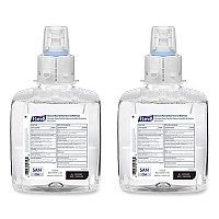 Advanced Hand Sanitizer Green Certified Foam Refill, For CS6 Dispensers, 1,200 mL, Fragrance-Free, 2/Carton (655102CT)