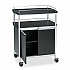Mobile Beverage Cart, Plastic, 4 Shelves, 33.5
