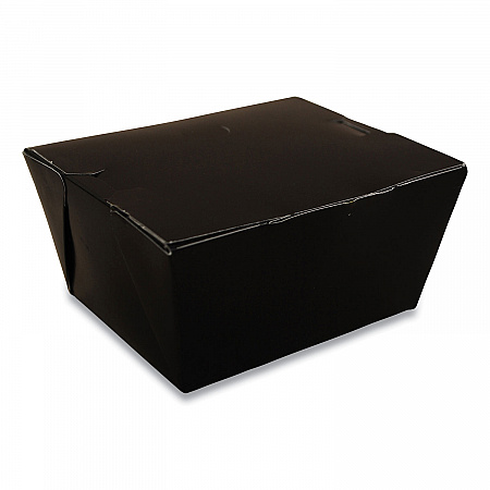 ChampPak Carryout Boxes, 4.37 x 3.5 x 2.5, Black, Paper, 450/Carton (0751)