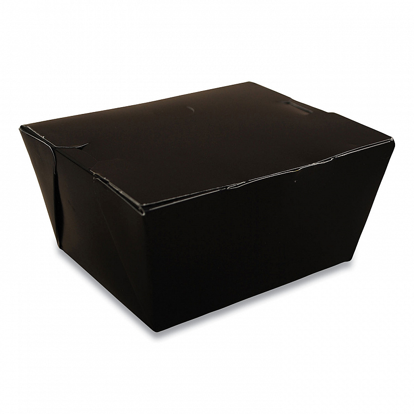 ChampPak Carryout Boxes, 4.37 x 3.5 x 2.5, Black, Paper, 450/Carton (0751)