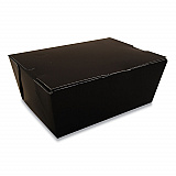 ChampPak Carryout Boxes, 7.75 x 5.5 x 3.5, Black, Paper, 160/Carton (0754)