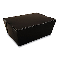 ChampPak Carryout Boxes, 7.75 x 5.5 x 3.5, Black, Paper, 160/Carton (0754)