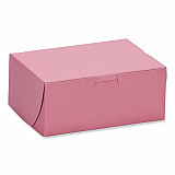 Pink One-Piece Non-Window Bakery Box, 7 x 5 x 3, Pink, Paper, 250/Carton (0813)