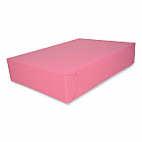 Pink Two-Piece Non-Window Bakery Box, 19.5 x 14 x 4, Pink, Paper, 100/Carton (0894)