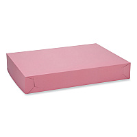 White Two-Piece Non-Window Bakery Boxes, 26 x 18.5 x 4, White, Paper, 50/Carton (0898)