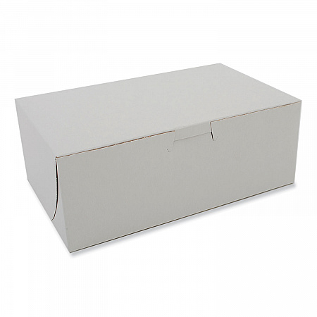 White One-Piece Non-Window Bakery Boxes, 8 x 3 x 5, White, Paper, 250/Bundle (0925)