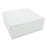 White One-Piece Non-Window Bakery Boxes, 8 x 5 x 3, White, Paper, 250/Carton (0937)
