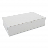White One-Piece Non-Window Bakery Boxes, 10 x 6 x 2.25, White, Paper, 250/Carton (0967)