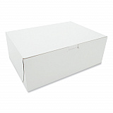 White One-Piece Non-Window Bakery Boxes, 11 x 8 x 4, White, Paper, 100/Bundle (0980)