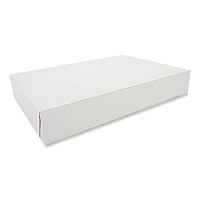 Clay-Coated Donut Boxes, 16 x 11.5 x 2.5, White, Paper, 100/Carton (1024)