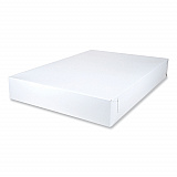White Two-Piece Non-Window Bakery Boxes, 28 x 20 x 4, White, Paper, 50/Carton (1050)