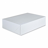 Clay-Coated Donut Boxes, 14 x 10 x 3.5, White, Paper, 125/Carton (1217)