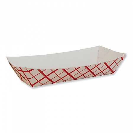 Hot Dog Tray, 7 x 2.75 x 1.5, Red/White, Paper, 1,000/Carton (07091)