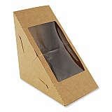 Window Sandwich Wedge Box, 2.96 x 4.70, White, Paper, 300/Carton (24103)
