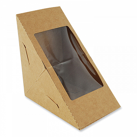 Window Sandwich Wedge Box, 2.96 x 4.70, White, Paper, 300/Carton (24103)