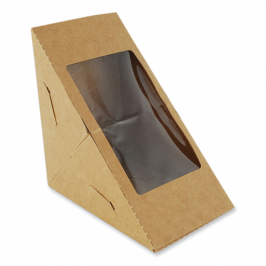 Window Sandwich Wedge Box, 2.96 x 4.70, White, Paper, 300/Carton (24103)