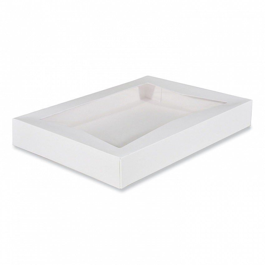 Window Flag Design Pie Boxes, 16 x 12 x 2.25, White, Paper, 100/Carton (24543)