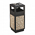 Canmeleon Aggregate Panel Receptacles, 15 gal, Polyethylene/Stainless Steel, Black (9470NC)
