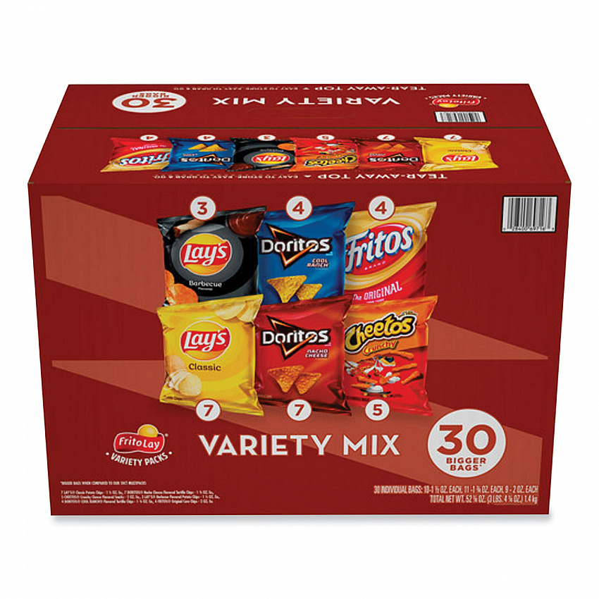 Classic Variety Mix, Assorted, 30 Bags/Box (70227)