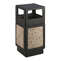 Canmeleon Aggregate Panel Receptacles, Side-Open, 38 gal, Polyethylene, Black (9472NC)