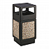 Canmeleon Aggregate Panel Receptacles, Side-Open, 38 gal, Polyethylene, Black (9472NC)