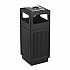 Canmeleon Recessed Panel Receptacles, 15 gal, Polyethylene, Black (9474BL)