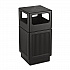 Canmeleon Recessed Panel Receptacles, Side-Open, 38 gal, Polyethylene, Black (9476BL)