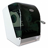 Lever Action Roll Towel Dispenser, 11.25 x 9.5 x 14.38, Transparent (1605)