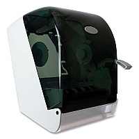 Lever Action Roll Towel Dispenser, 11.25 x 9.5 x 14.38, Transparent (1605)