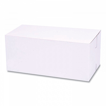White One-Piece Non-Window Bakery Boxes, Standard, 9 x 5 x 4, White, Paper, 250/Bundle (1549)