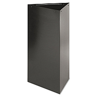 Trifecta Waste Receptacle, 34" High Base, 19 gal, Steel, Black (9552BL)