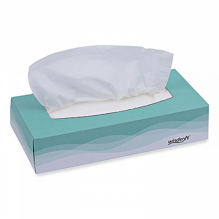 Facial Tissue, Flat Pop-Up Box, 2-Ply, White, 100 Sheets/Box, 30 Boxes/Carton (2360)