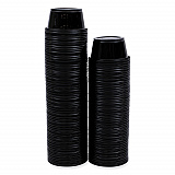 Souffle/Portion Cups, 2 oz, Plastic, Black, 125/Sleeve, 20 Sleeves/Carton (PRTN2BL)
